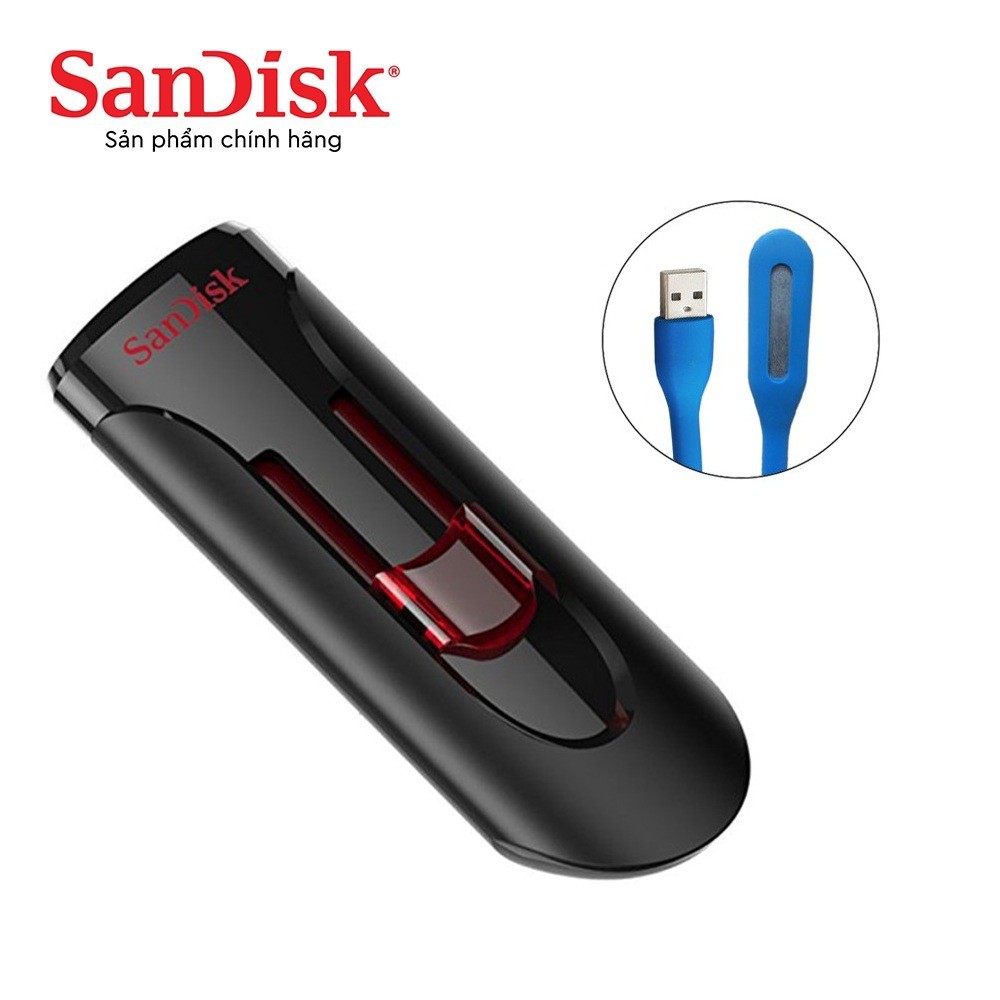 USB SanDisk Cruzer Glide CZ600 16GB / USB 3.0 tặng đèn LED USB - Hãng phân phối chính thức