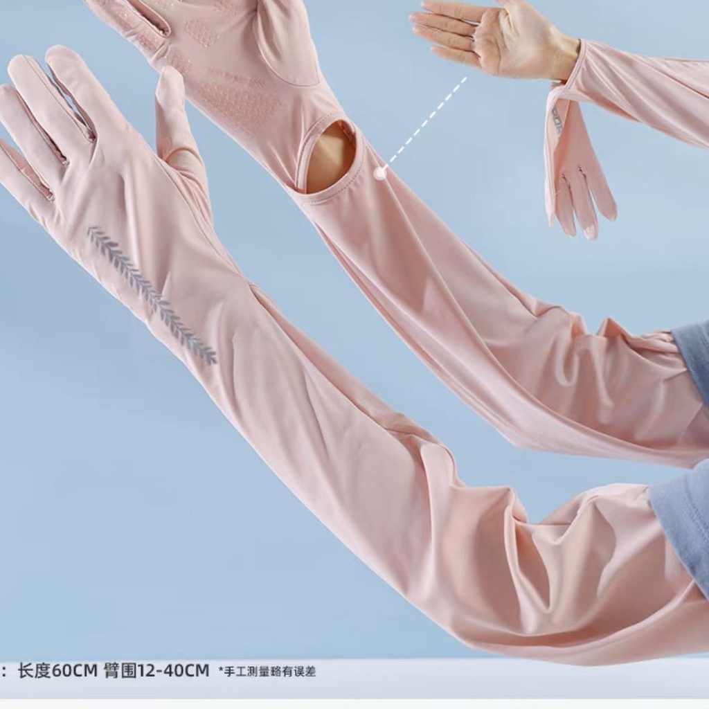 Găng Tay Dài 60CM Mềm Mại Thoáng Khí Chống Tia UV Chống Nắng Dùng Khi Lái Xe Ngoài Trời Cho Nữ