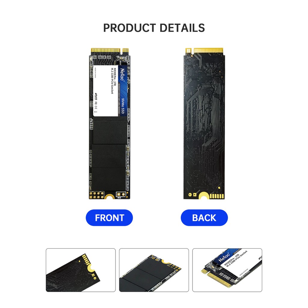 Netac M.2 SSD PCIe NVME dung lượng 128Gb/256Gb/512Gb/1Tb. Bảo hành 3 năm | BigBuy360 - bigbuy360.vn