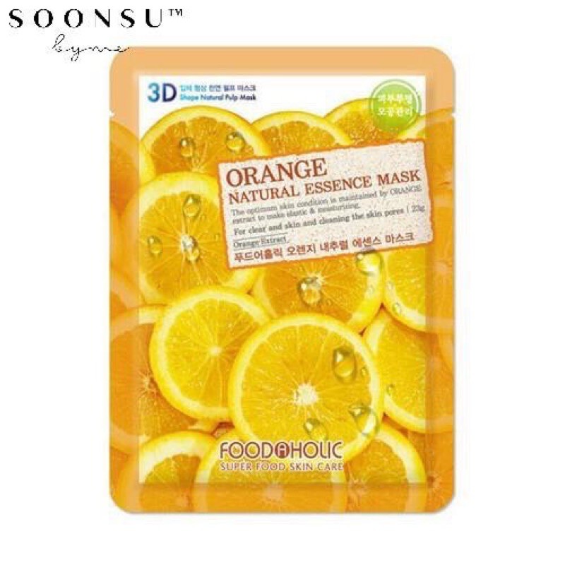 Mặt Nạ 3D Cam Orange Natural Essence Mask Foodaholic