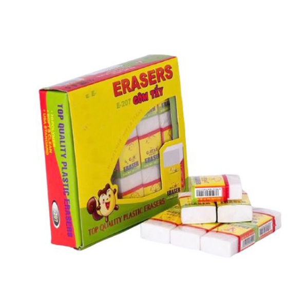 Combo 30 cục gôm tẩy màu trắng được làm bằng cao su tự nhiên, dẻo mềm, có độ đàn hồi tốt - Phát Huy Hoàng