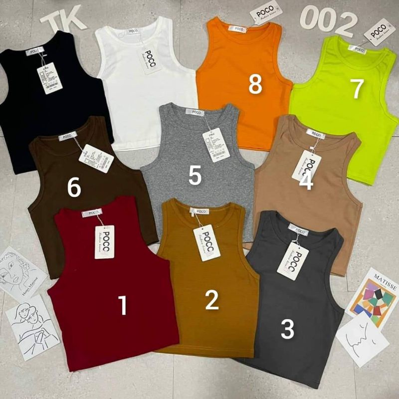 Áo thun trơn ba lỗ ôm body