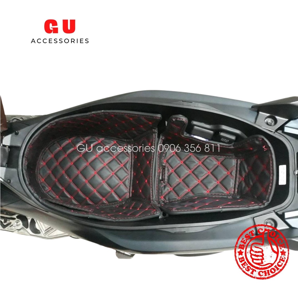 Lót cốp xe máy HONDA Air Blade 2013-2022 chất liệu da cao cấp cách nhiệt hàng thiết kế có túi đựng giấy tờ GU