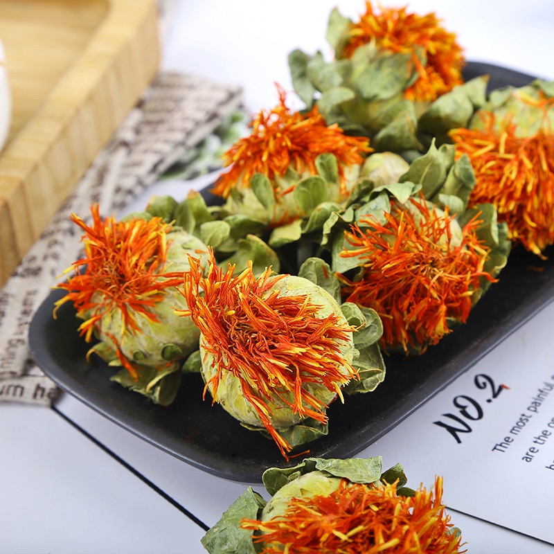 Cây Hồng Hoa rum nguyên bông   carthame 100g Tinh Hoa Trà Thảo Mộc Món Quà Từ Thiên Nhiên