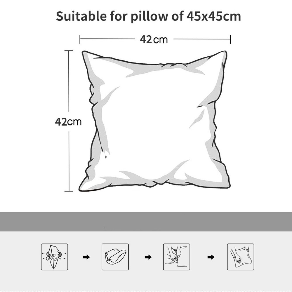 Vỏ Gối Sofa 45x45cm Hình Vuông Màu Trơn Co Giãn Tốt Có Khóa Kéo Tiện Dụng Ốp