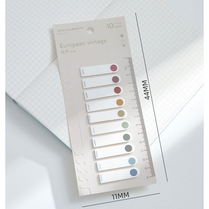 Bộ 200 Tờ Giấy Nhớ Đánh Dấu Trang Morandi Color Index