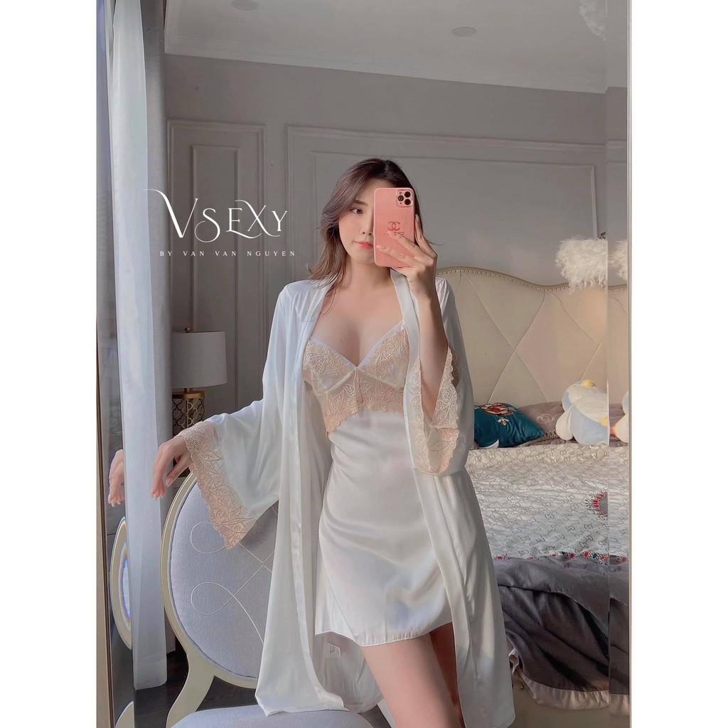 (M.89) Váy ngủ sexy lụa cao cấp Đầm mặc nhà gợi cảm quyến rũ