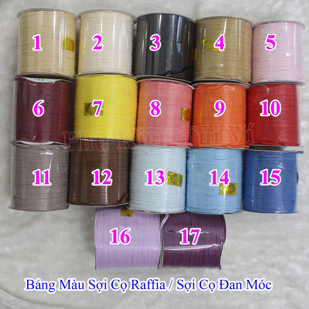 Sợi cọ raffia / sợi cọ đan móc