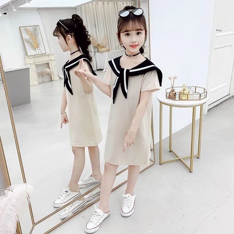 Đầm thủy thủ mùa hè mới cho bé gái 2021