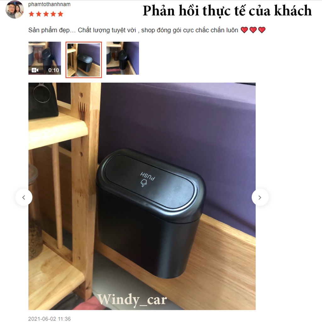 Thùng Rác Mini Để Trên Xe Ô Tô, Thùng Rác Đa Năng Văn Phòng