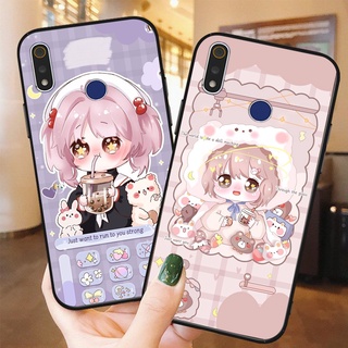 Ốp lưng điện thoại oppo realme 3 / realme 3 pro cô gái hoạt hình dễ thương