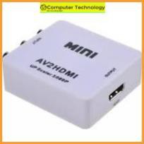 Bộ chuyển đổi tín hiệu, Bộ chuyển AV sang HDMI, chuyển từ cổng av ra cổng hdmi tín hiệu sắc nét, bảo hành 6 tháng