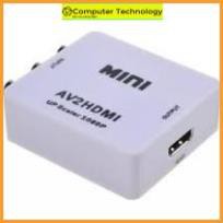 Bộ chuyển đổi tín hiệu, Bộ chuyển AV sang HDMI, chuyển từ cổng av ra cổng hdmi tín hiệu sắc nét, bảo hành 6 tháng