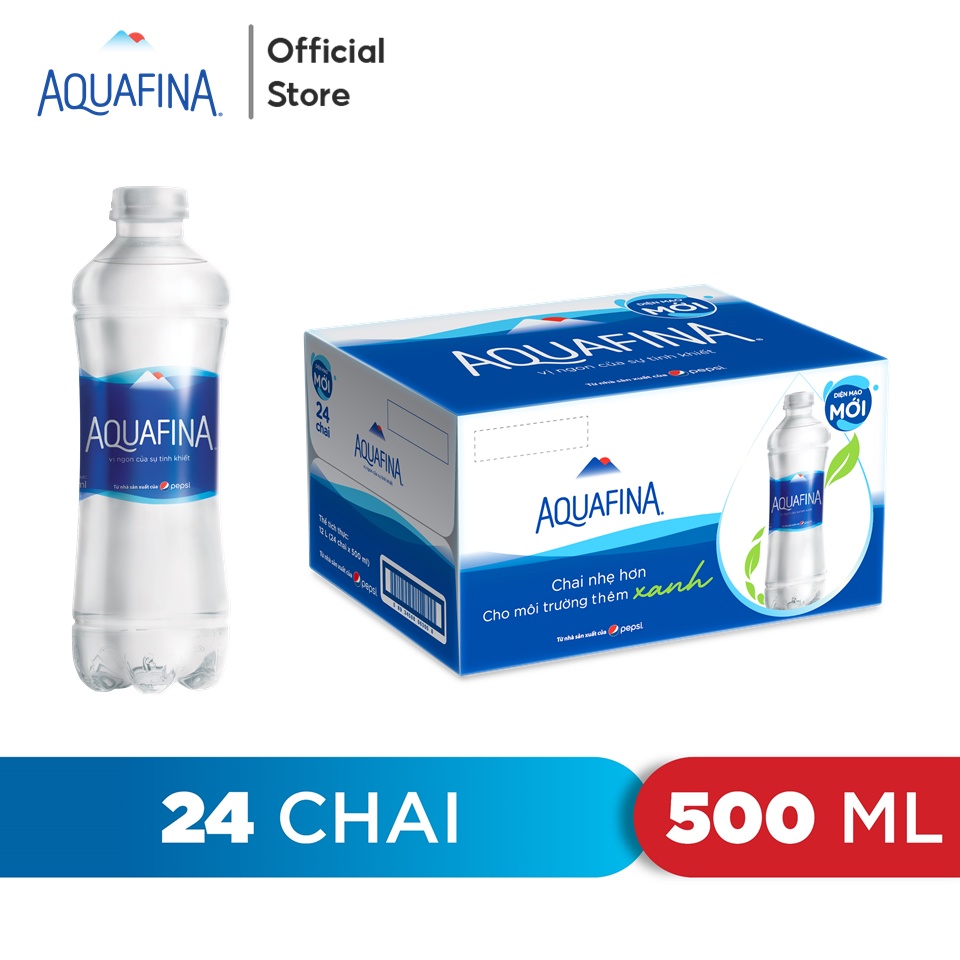 [HCM]Thùng 24 Chai Nước tinh khiết Aquafina (500ml/chai)