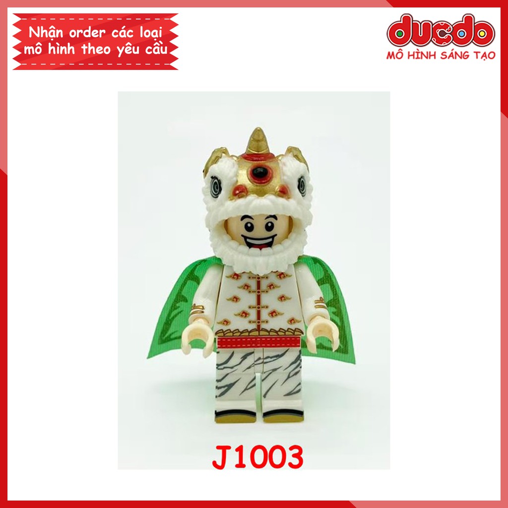 Minifigures nhân vật múa lân sư tử siêu đẹp - Đồ chơi Lắp ghép Xếp hình Mô hình Mini Xinh J1003 J1004