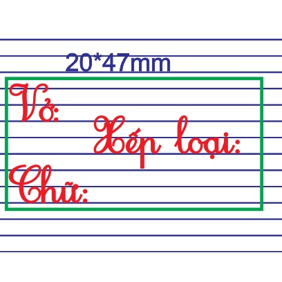 CON DẤU NHẬN XÉT XẾP LOẠI HỌC SINH THEO MẪU CÓ SẴN - RÕ RÀNG- CHUẨN DÒNG-