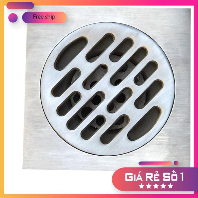 Phễu thoát sàn chống hôi inox 304 đúc nguyên khối kèm thỏ chặn côn trùng, hố ga thu sàn thoát nước nhanh