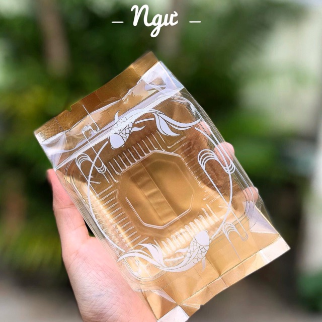 Túi đựng bánh trung thu 150g kèm khay 9 mẫu Ngư