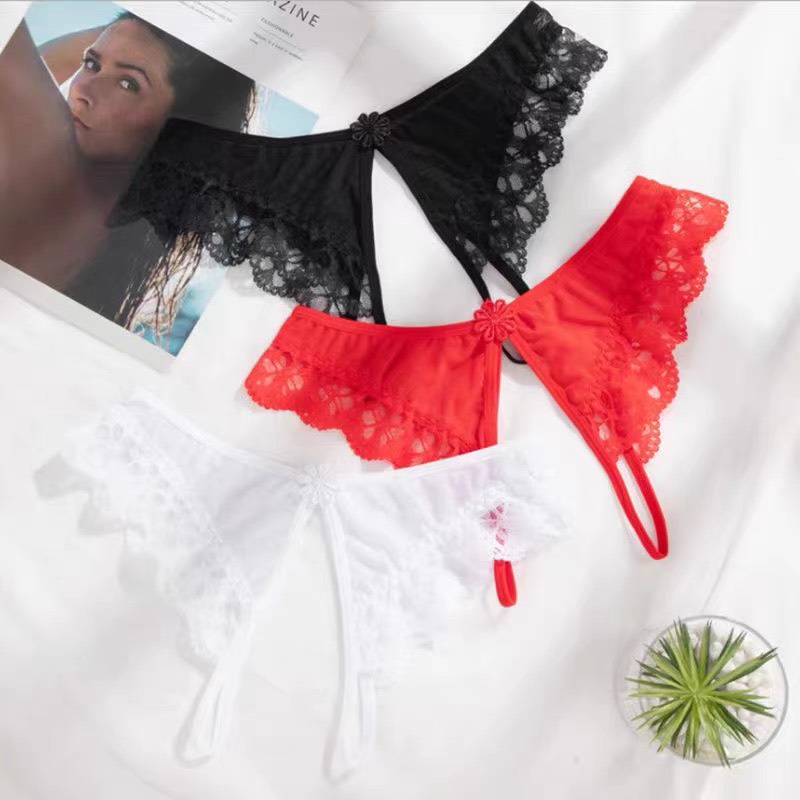 Quần Lót Ren Nữ Sexy Xẻ Đáy iBRA Quần Lót Lọt Khe Hở Đáy, Đũng Cạp Thấp lưới Xuyên Thấu Gợi Cảm IBRA'S STORE i121