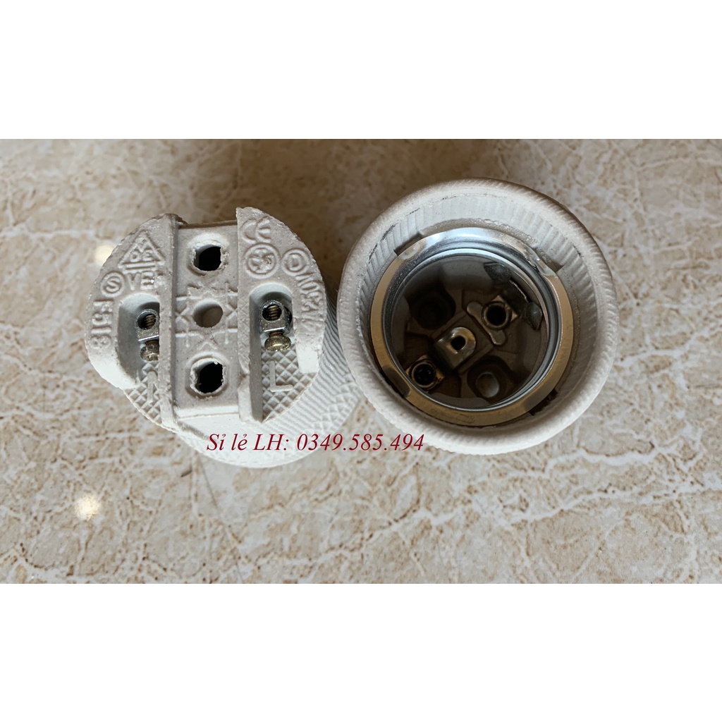 ĐUI SỨ CHỊU NHIỆT ĐẶC BIỆT DÀNH CHO BÓNG ÚM GÀ , BÓNG SƯỞI E27