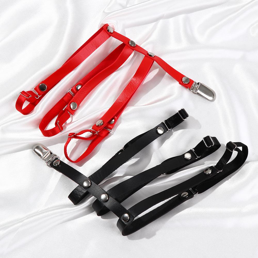 Đai Nịt Tất Đùi Bằng Da Pu Phong Cách Punk Cá Tính Cho Nữ