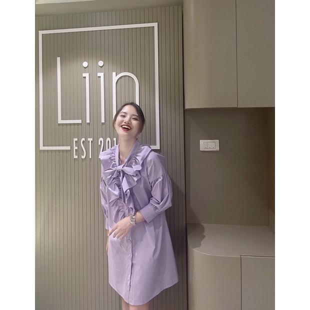 LIIN - Váy xuông tay lửng cổ bèo | BigBuy360 - bigbuy360.vn