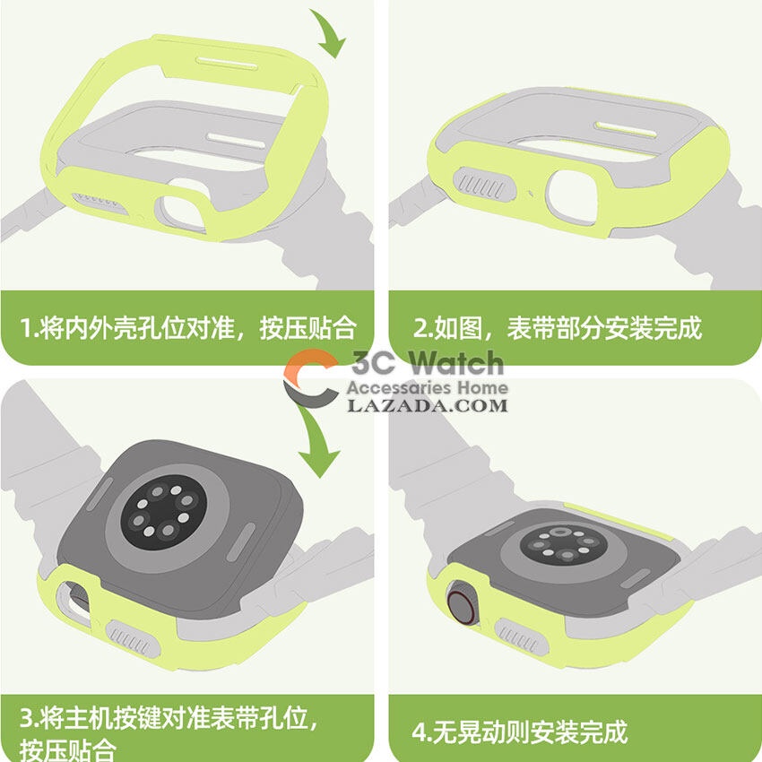 Dây Đeo Chống Sốc Bảo Vệ Màn Hình Cho Apple Watch Series 8 7 6 5 4 SE iWatch 40mm 41mm 44mm 45mm