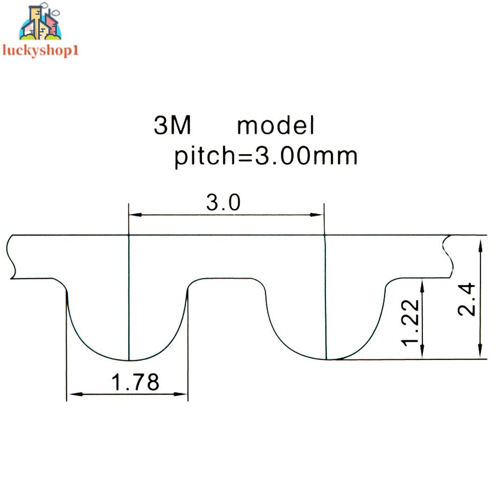 Dây Đai Răng HTD186-3M Cho Máy Hút Bụi-Karcher FC 3 / 5