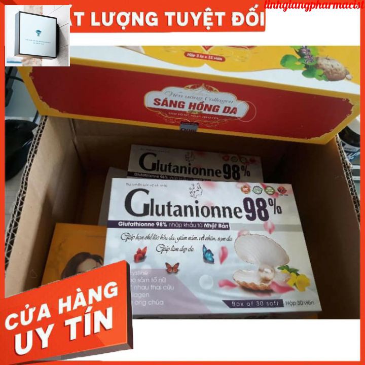 (Chính hãng)Viên uống trắng da GLUTATHIONE 98% giúp làm đẹp da hạn chế lão hóa da giảm nám tàn nhang