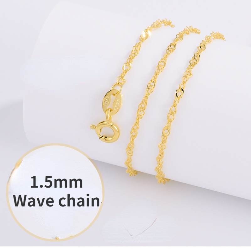 Vàng 18K S925 bạc sterling Vòng cổ Thiết kế khác nhau / Chiều dài mạ vàng Dây chuyền nữ trang sức Quà tặng