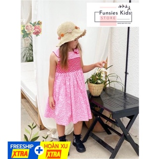 Váy hoa nhí smock ngực cho bé gái