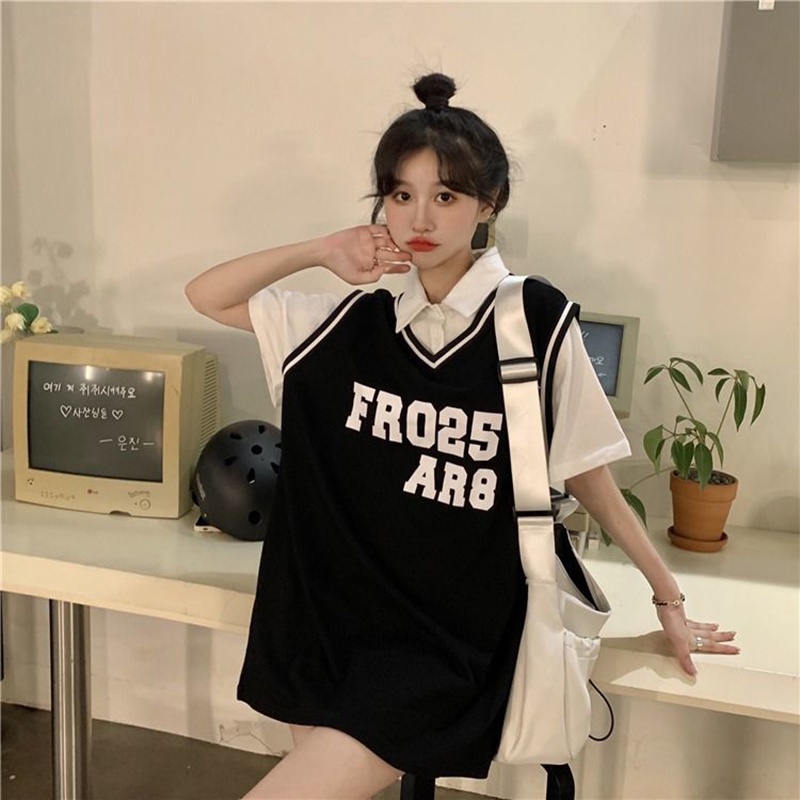 Áo thun IELGY tay ngắn in chữ size rộng cho nữ