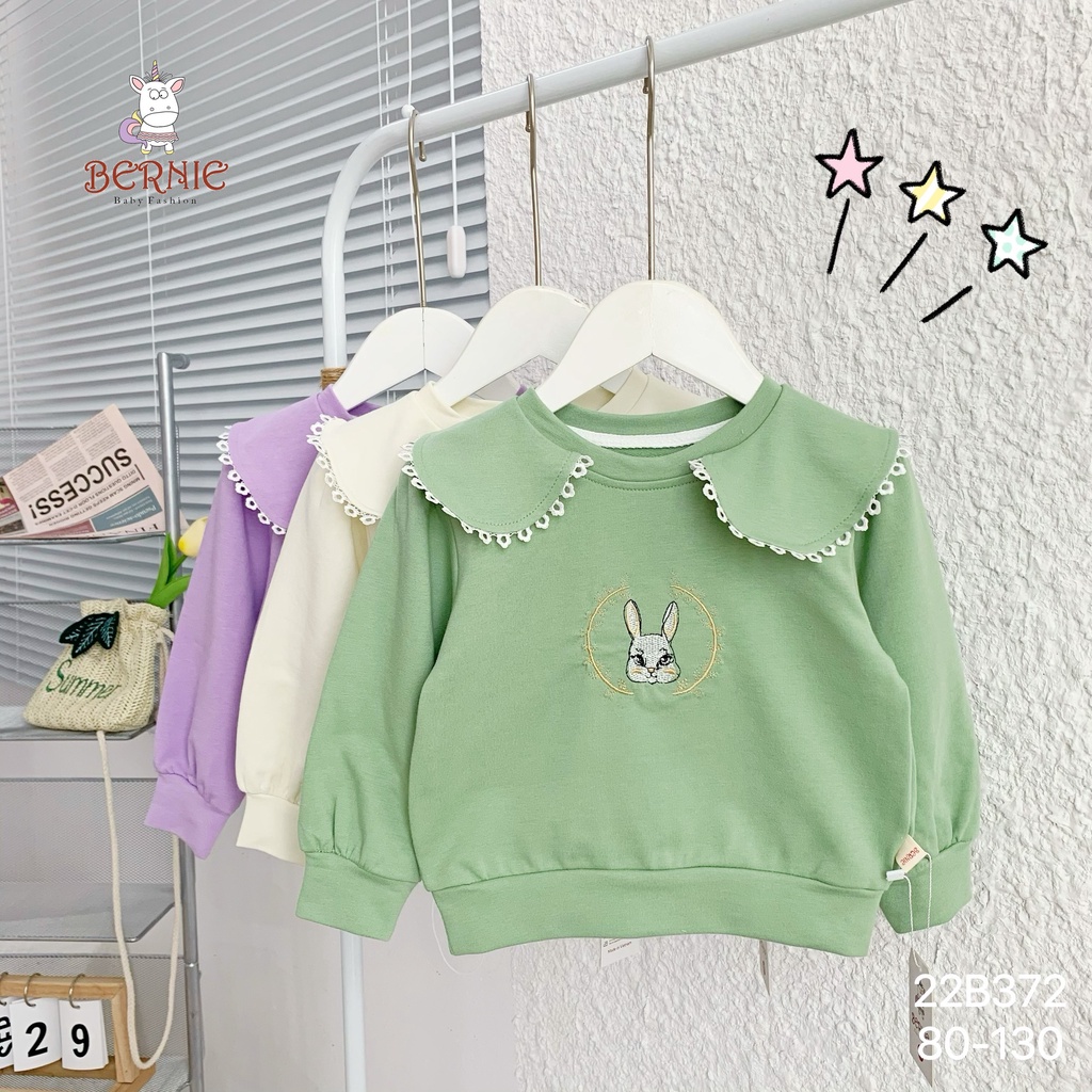 Bộ thu đông bé gái dài tay cá tính sành điệu, bộ thun da cá bé gái cổ sen xinh xắn