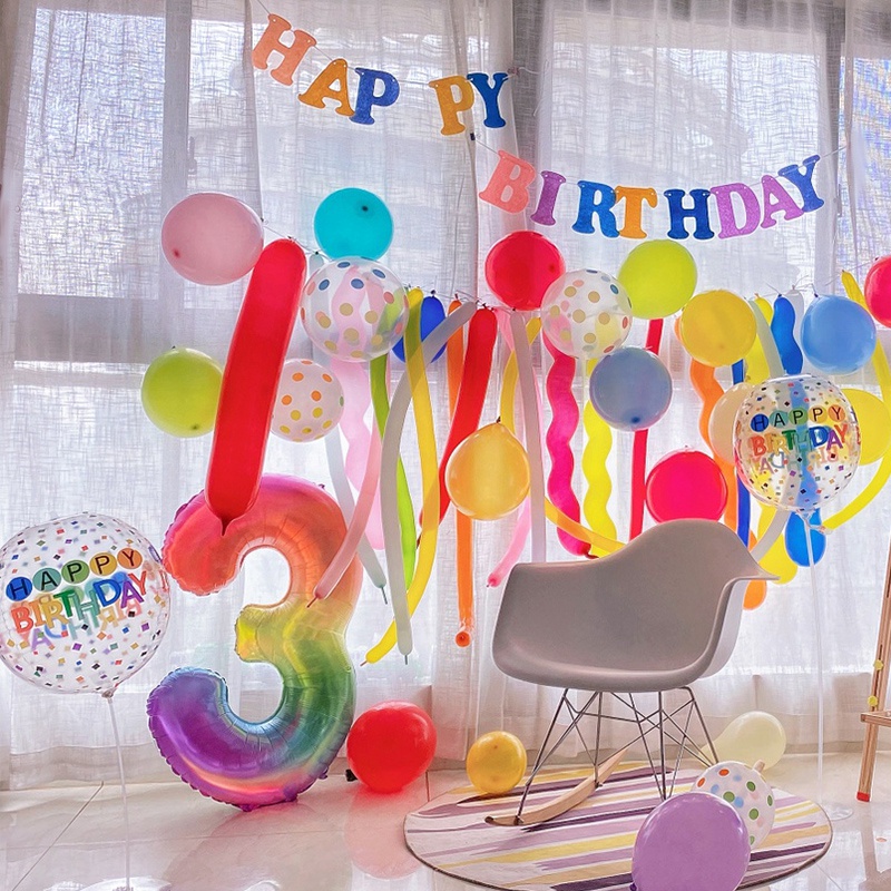 Bong Bóng Nhiều Màu Sắc 4D 22 Inch Trang Trí Tiệc Sinh Nhật