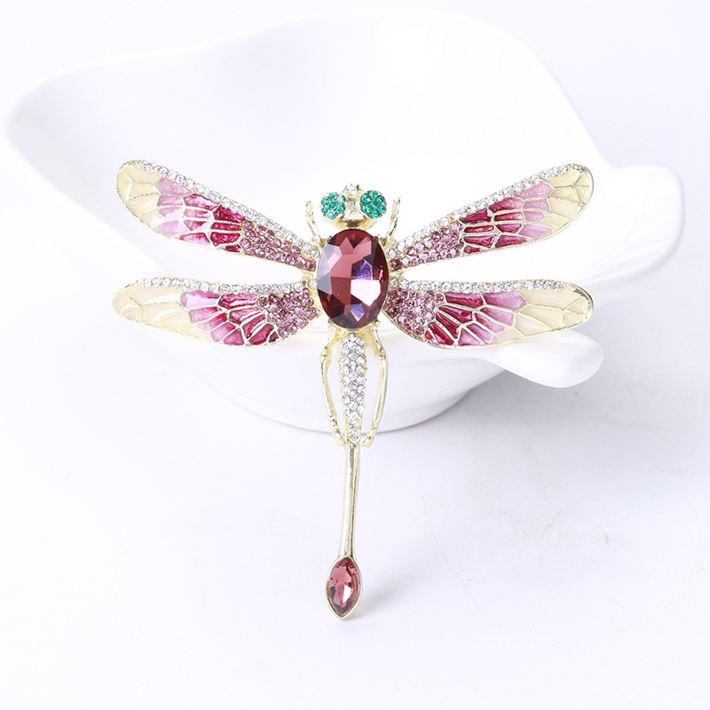 Ghim Cài Áo Hình Chuồn Chuồn Đính Đá Thời Trang Âu Mỹ Cho Nữ