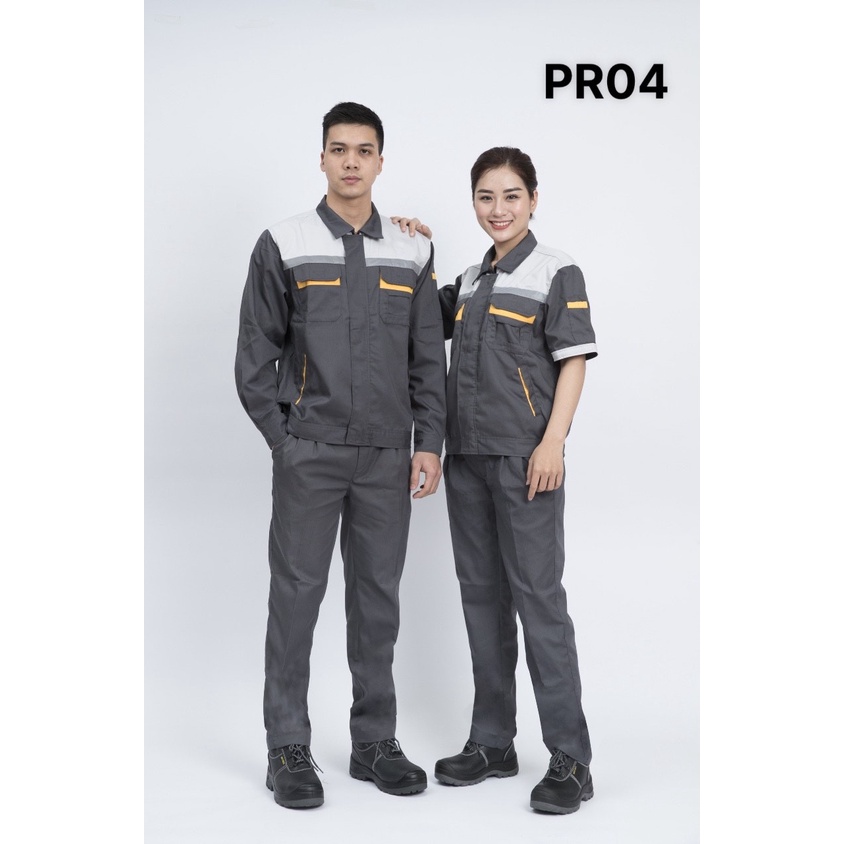 Bộ quần áo bảo hộ lao động vải Păng rim Hàn Quốc, bảo hộ lao động Hà Duyên