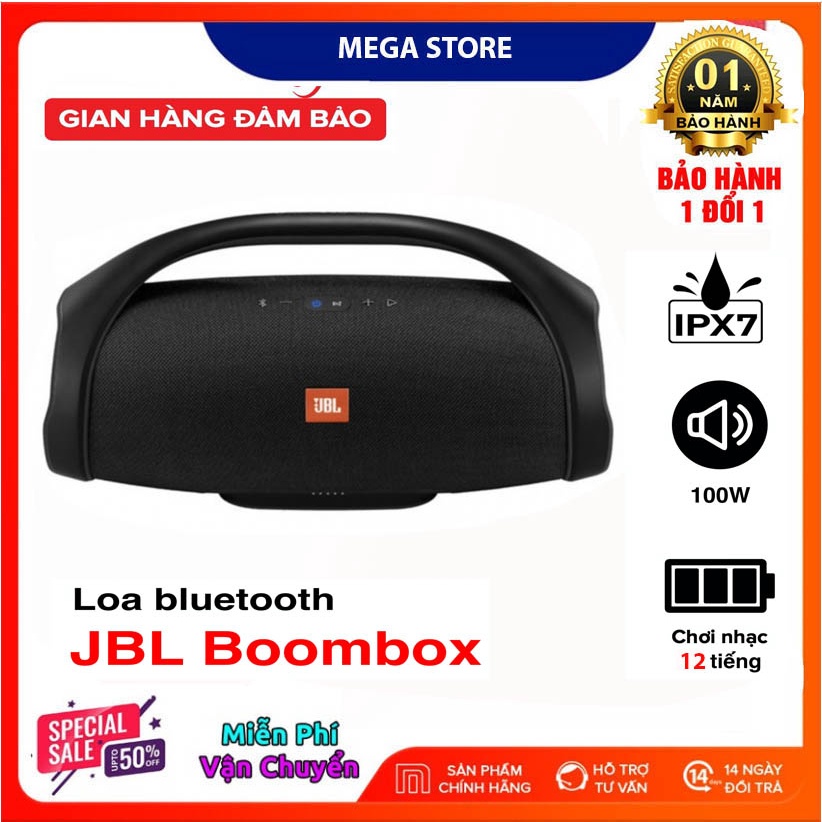 BASS SIÊU ĐỈNH LOA BLUETOOTH JBL BOOMBOX - Âm Bass Siêu Trầm - Công Suất 60W - Thiết Kế Đỉnh Cao - Bảo Hành 6 Tháng