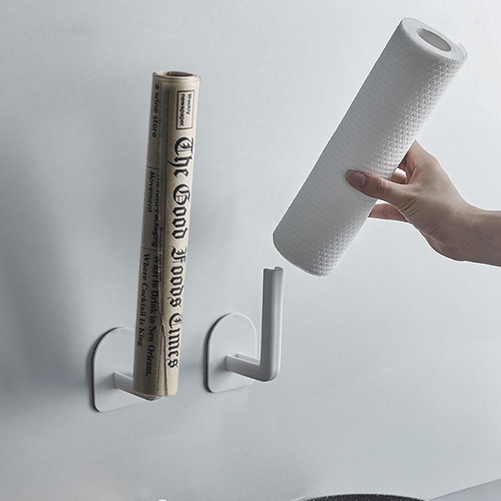 AUGUSTINA Móc Treo Cuộn Giấy Vệ Sinh Bằng Nhựa Tự Dính Tiện Dụng Cho Nhà Bếp / Phòng Tắm