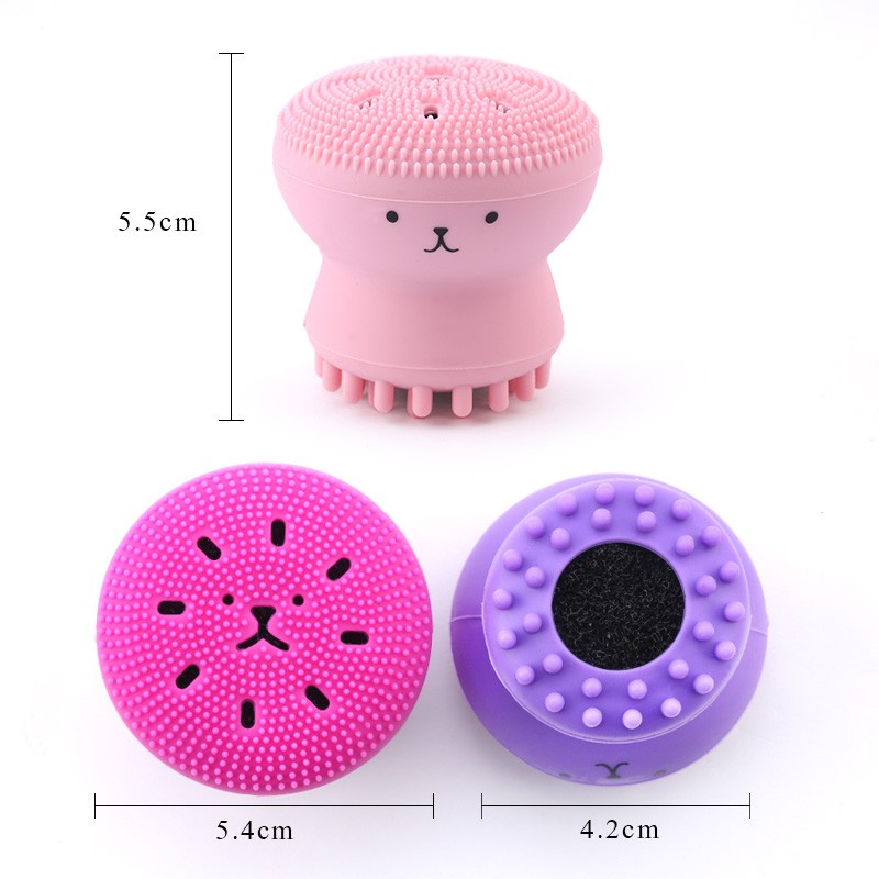 Một cây cọ silicon bạch tuộc giúp làm sạch lỗ chân lông và tế bào tẩy