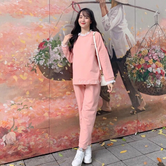 Bộ Bầu Thu Đông Nỉ Da Cá Dày đẹp Thời Trang