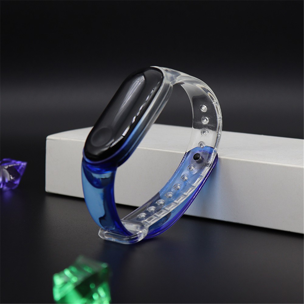 Dây đeo silicone trong suốt thoáng khí cho Xiaomi Mi Band 6 5 4 3