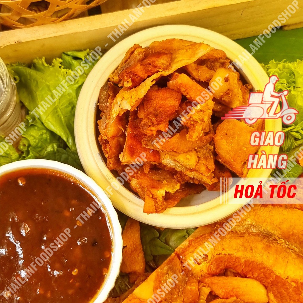 Da Heo Tóp Mỡ Chiên Giòn Chấm Mắm Me - Túi 300gram