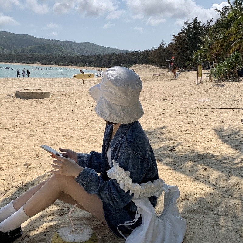 Nón Bucket Chất Liệu Cotton Màu Sắc Kẹo Ngọt Thời Trang Mùa Hè Dành Cho Nữ