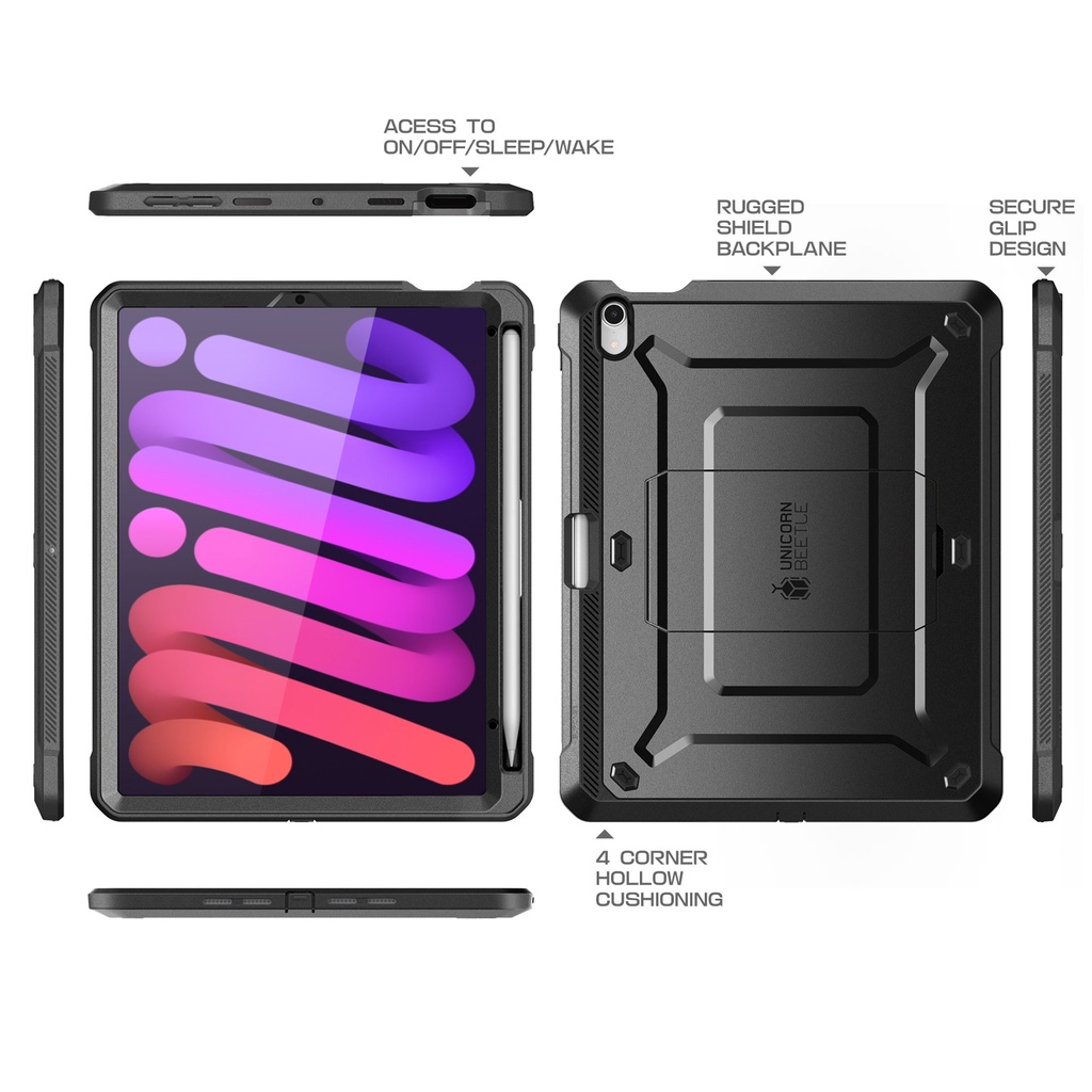 Ốp máy tính bảng SUPCASE Ubub Pro có miếng bảo vệ màn hình và giá đỡ thích hợp cho iPad Mini 6 Gen 8.3 inch 2021