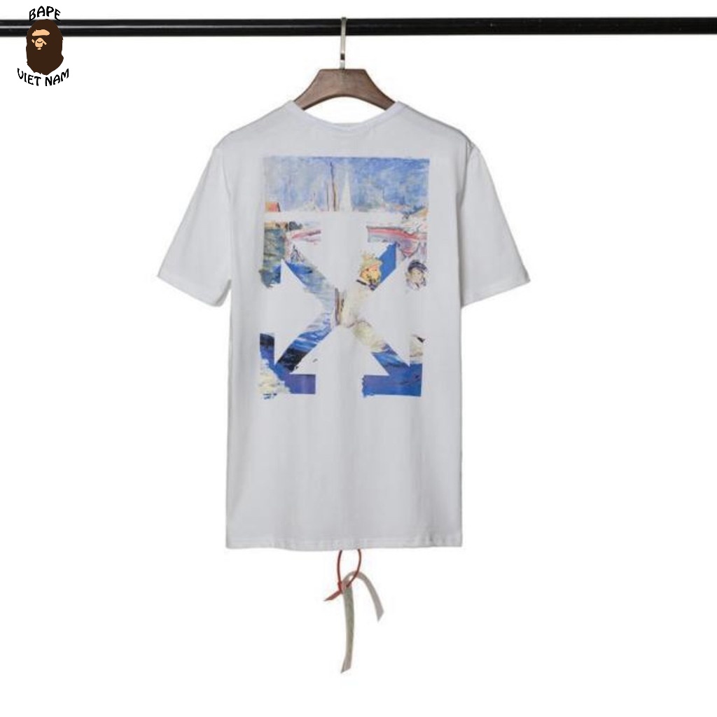 Áo thun Off White, Áo phông Off White SS2022, Tee OW chất liệu Cotton, 2 màu đen, trắng BapeVN