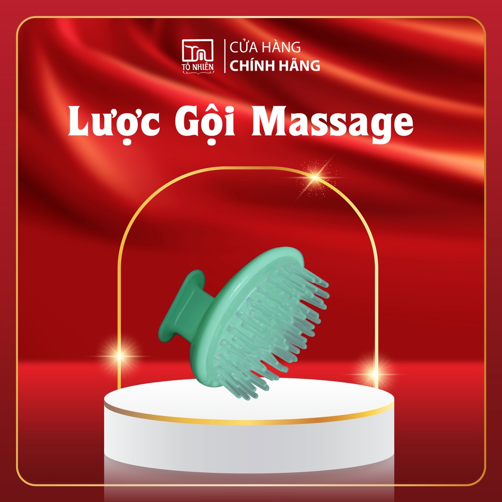 Lược Gội Đầu Silicon Tô Nhiên Mềm Mại Massage Da Đầu Nhỏ Gọn Thoải Mái Tiện Dụng