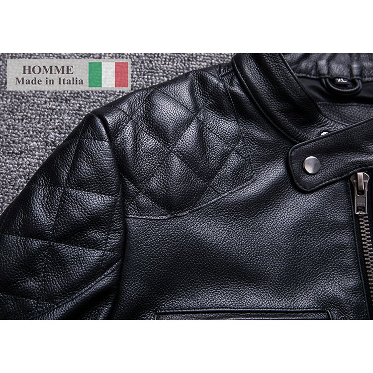 Áo khoác da Homme de Monaco - Leather Jacket Shoulder Padding for Men