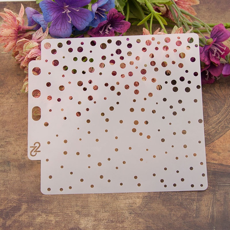 Khuôn dùng súng phun sơn xịt tạo họa tiết nghệ thuật nhiều kiểu dáng khác nhau trang trí album DIY