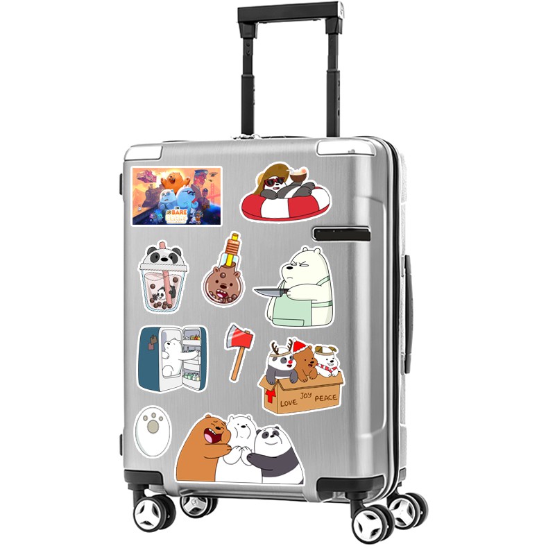 Sticker We bare bear | Sticker Nón Bảo Hiểm, Dám Xe, Dán Laptop, Sticker Guitar Chống Thấm Nước, Chống Bay Màu