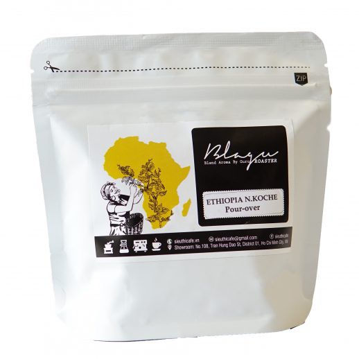 CÀ PHÊ BLAGU HẠT RANG ETHIOPIA N. KOCHE, LIGHT ROAST, 100G